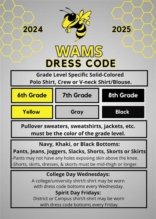 WAMS DRESS CODE 
